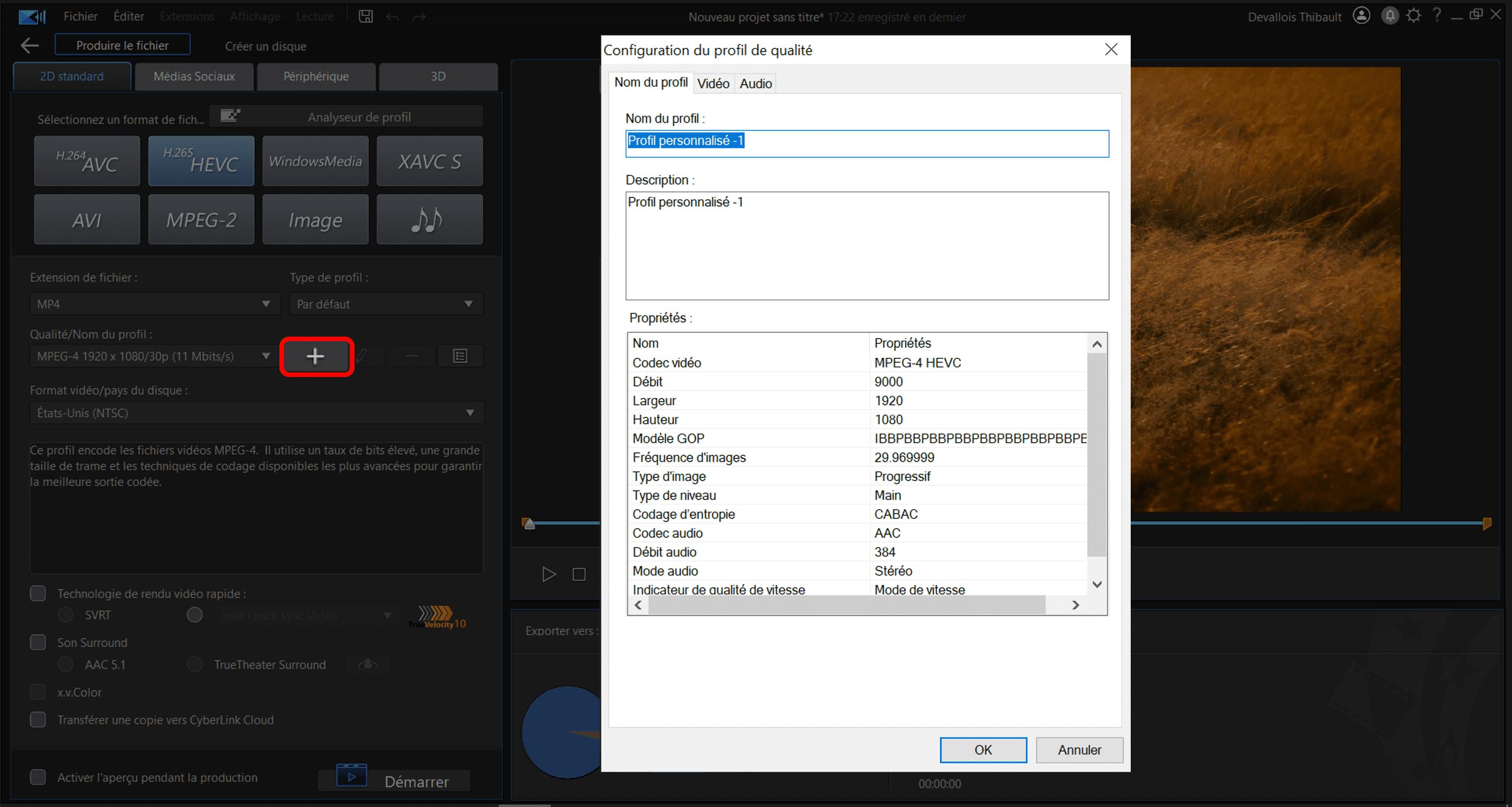 etape 4: creer un profil personnalise