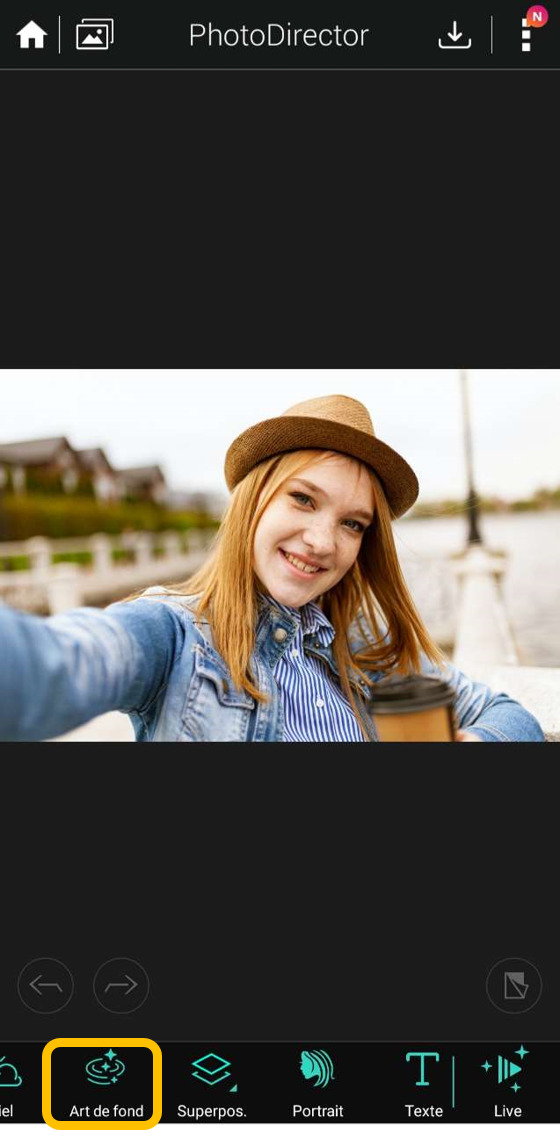 PhotoDirector Mobile - Changer le fond d'une photo