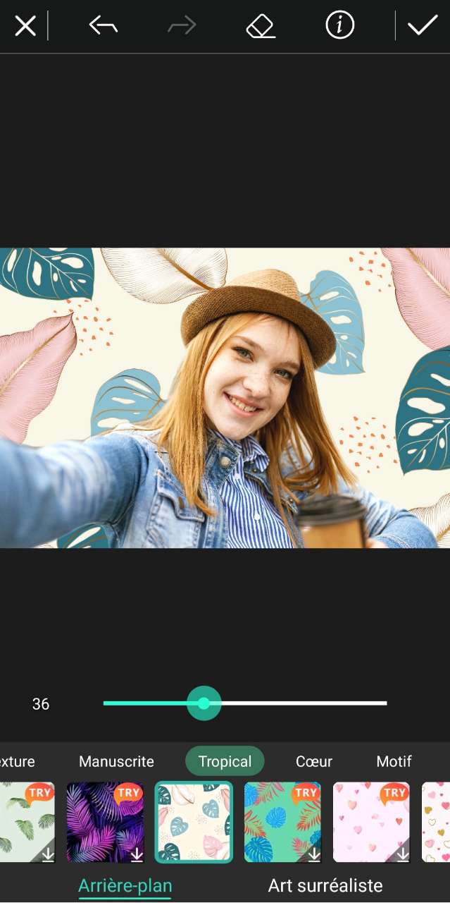 PhotoDirector Mobile - Changer le fond d'une photo