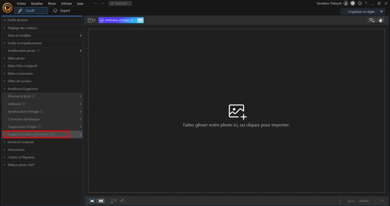 Changer le fond d'une photo sur PC - Etape 1