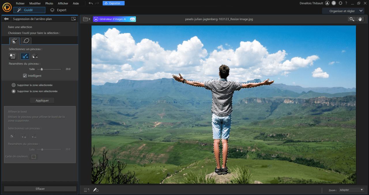 Changer le fond d'une photo sur PC - Etape 2