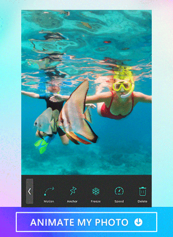 Use the best photo editor app, PhotoDirector to liven up your images with animation