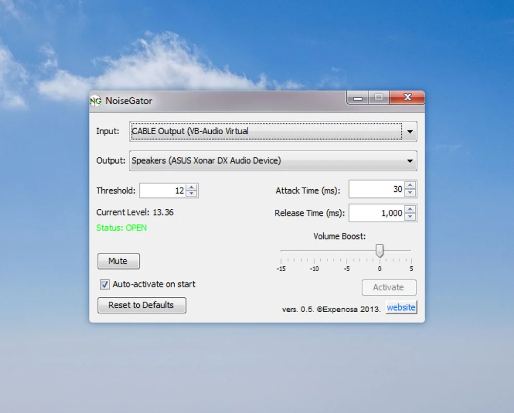 NoiseGator Interface
