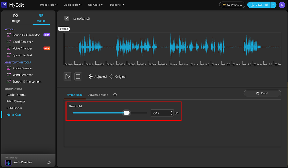 AudioDirector - Choose a file