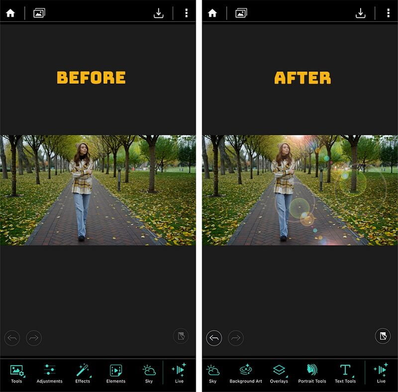 PhotoDirector App - Superponer Clima