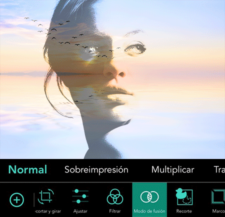 PhotoDirector App - Ajustar Superposición