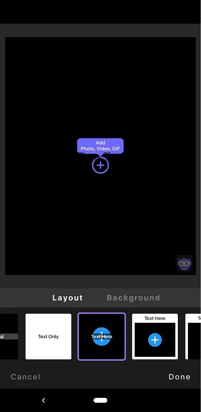 Interfaz de Memes Maker & Generator app