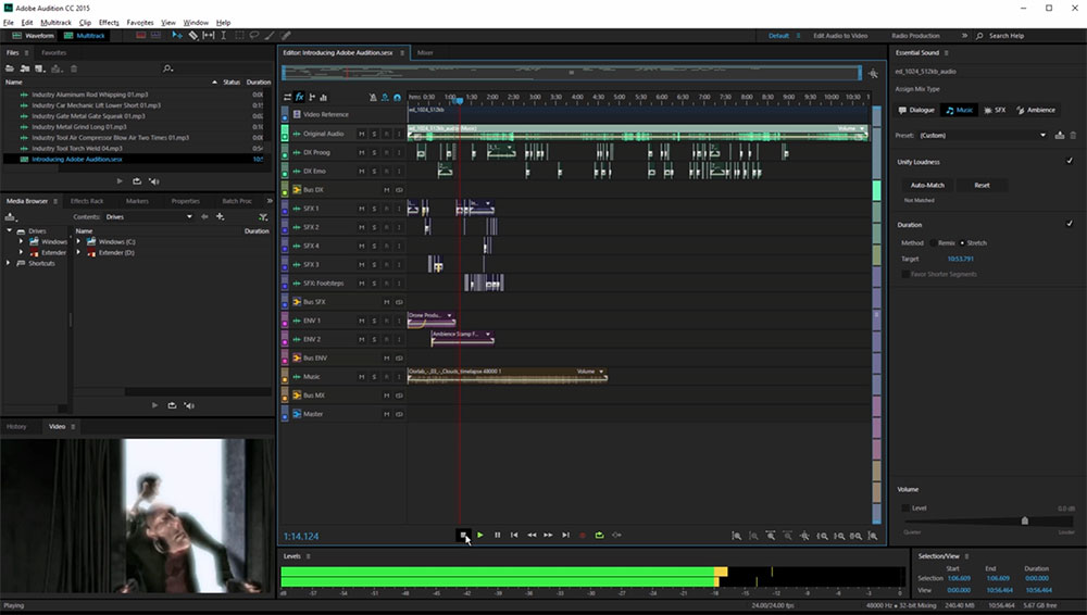 Adobe Audition Interface