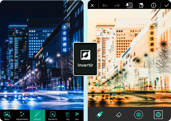 Invertir colores con PhotoDirector