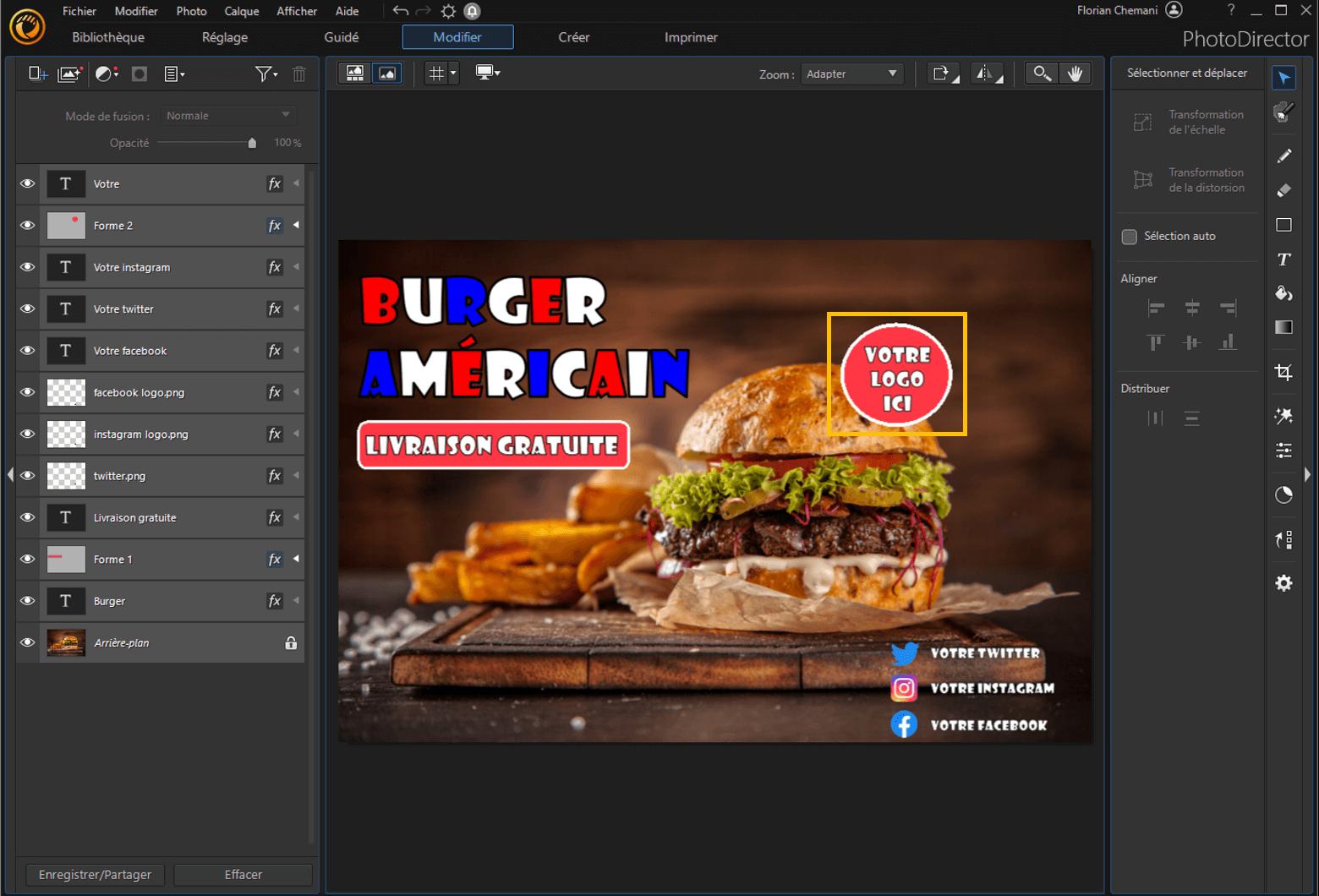 PhotoDirector - Création graphique Etape 6