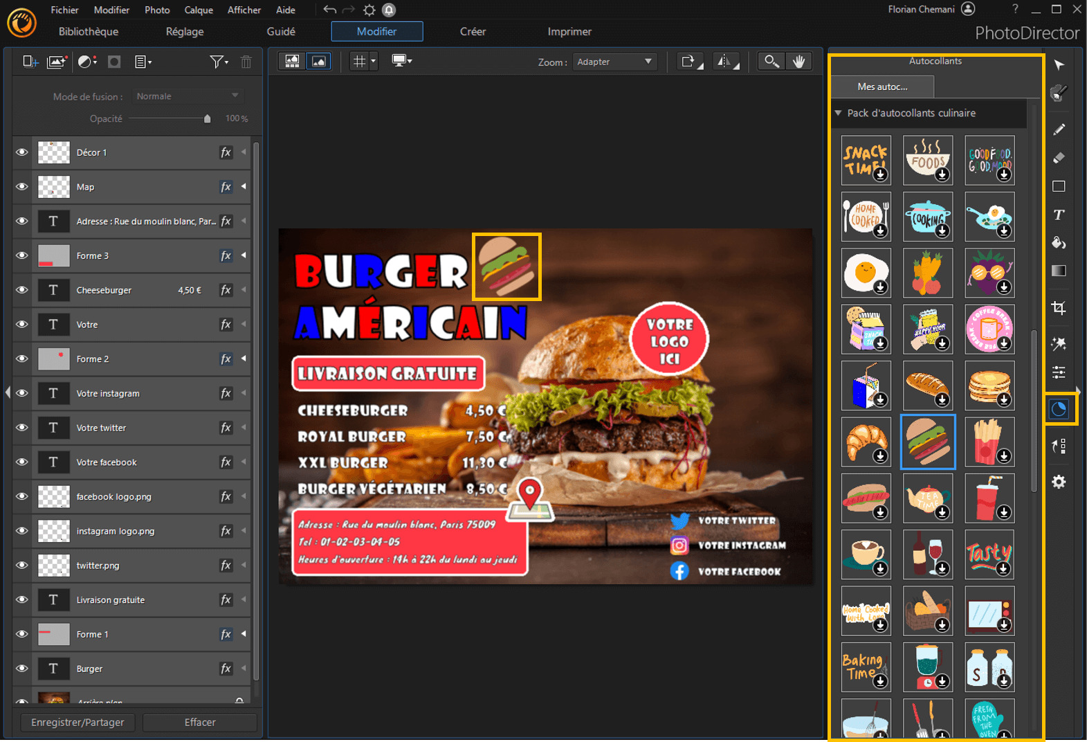 PhotoDirector - Création graphique Etape 7