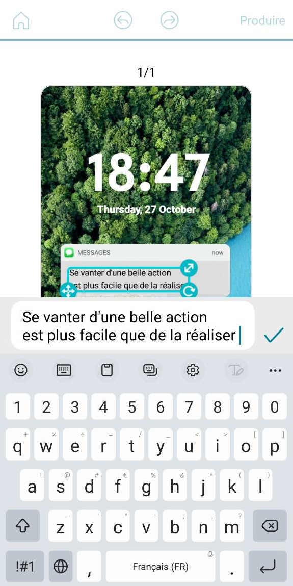 Promeo - editer le texte
