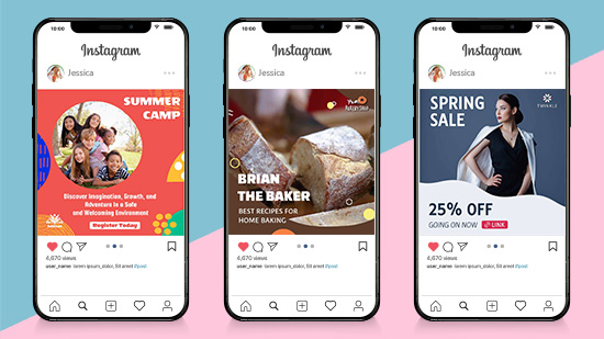 3 meilleures apps avec des templates instagram intégrés
