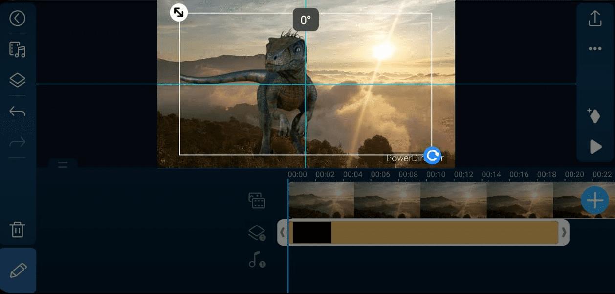 ajouter un arriere-plan sur l'application powerdirector pour montage fond vert