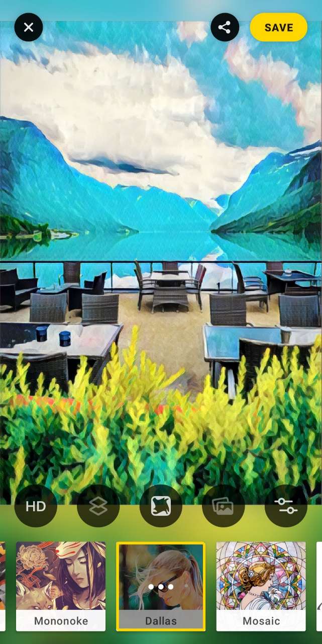 Prisma Application pour créer un fond d'écran stylé