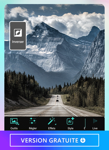 PhotoDirector App - Inverser les couleurs d'une image tutoriel