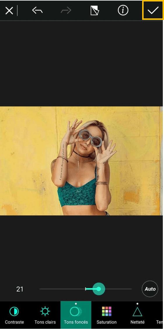 PhotoDirector App - Inverser les couleurs