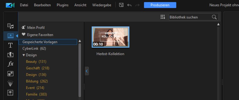 Farbfilter für Video-Intros