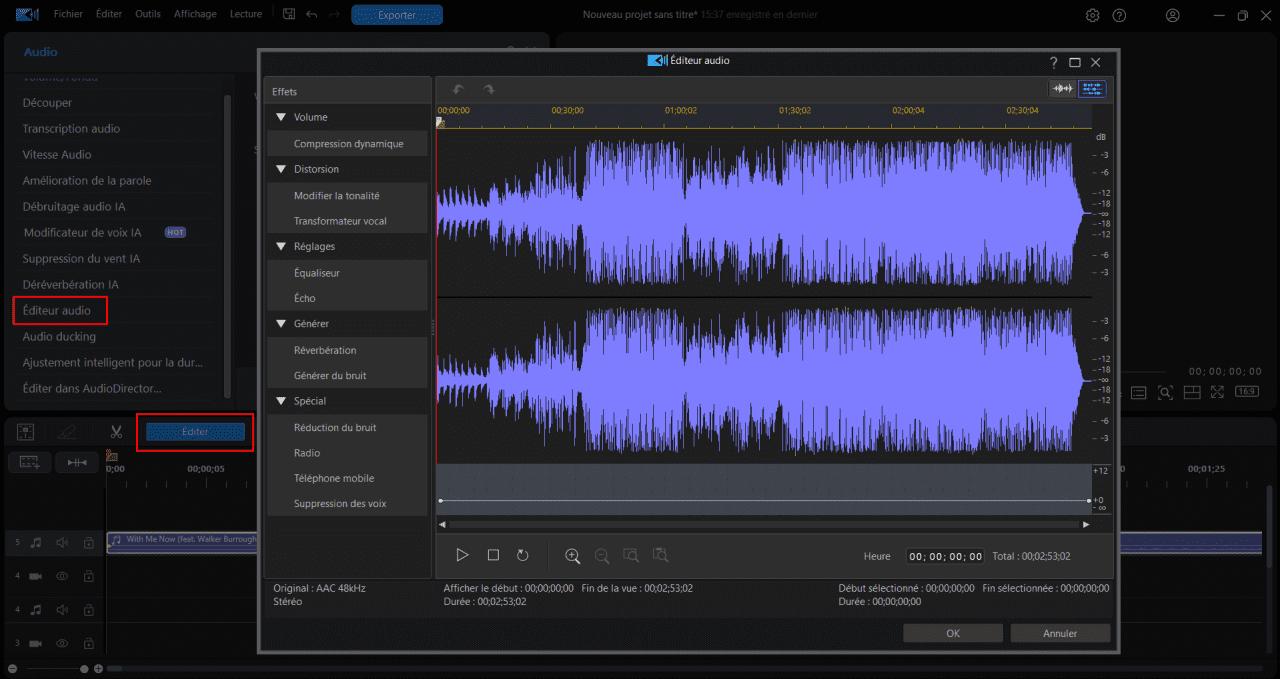 Powerdirector - utiliser vocal remover