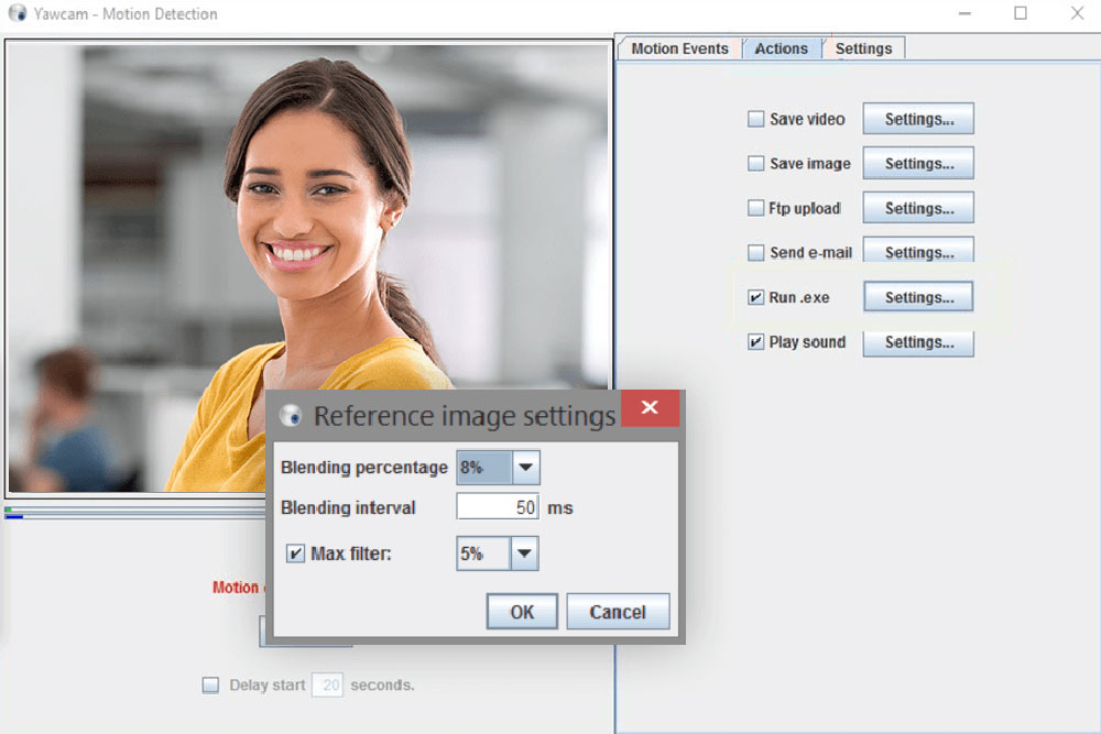 Yawcam Interface - Logiciel webcam