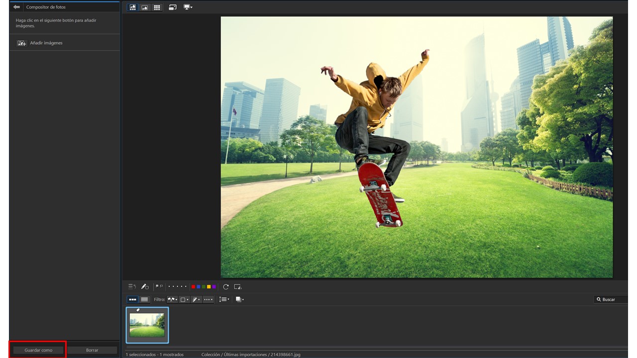 PhotoDirector Interface - Cambiar el Tamano