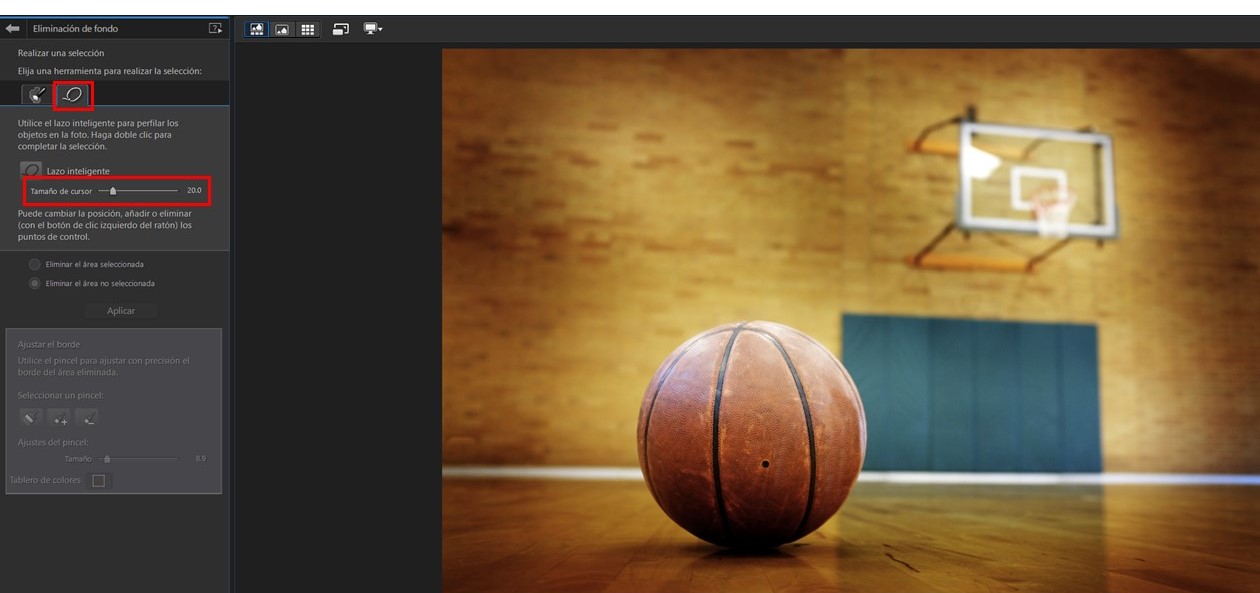 PhotoDirector Interface - Eliminar el Fondo Window