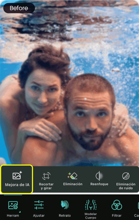 PhotoDirector -  Potentes funciones de IA para enfocar fácilmente las imágenes