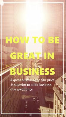 A Great Business at a Fair Price - Best for Business