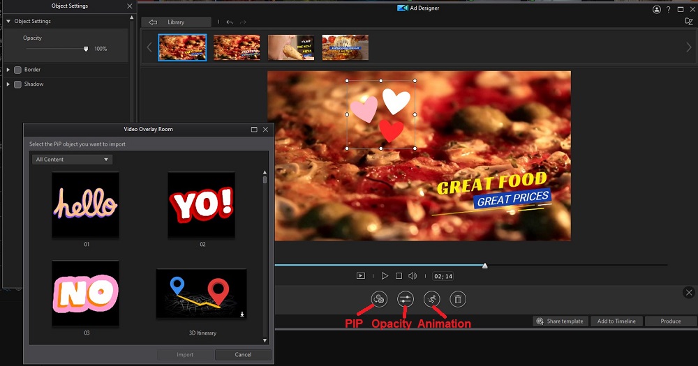 PowerDirector - Intro Maker, Add Overlay