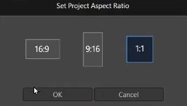 PowerDirector - Intro Maker Set Project Aspect Ratio