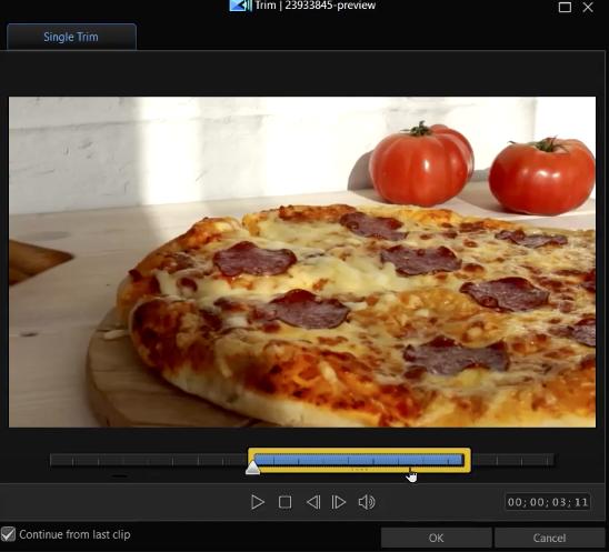 PowerDirector - Intro Maker, Trim Clip