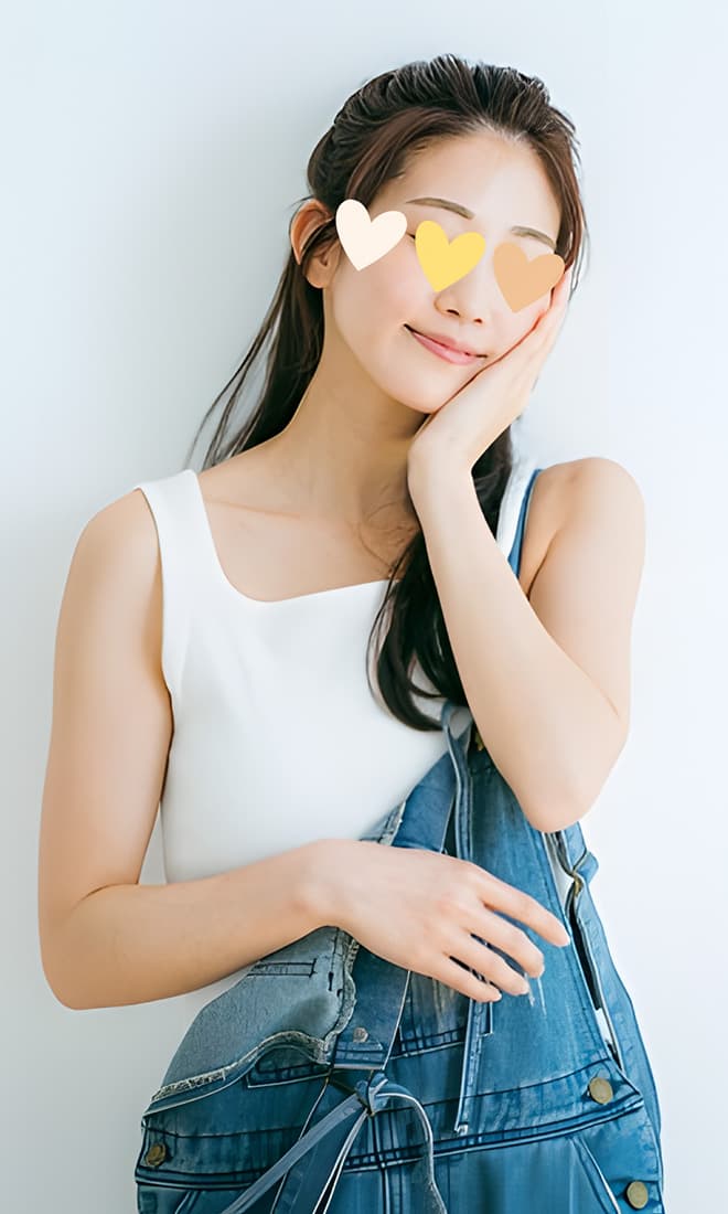 スタンプで顔隠し