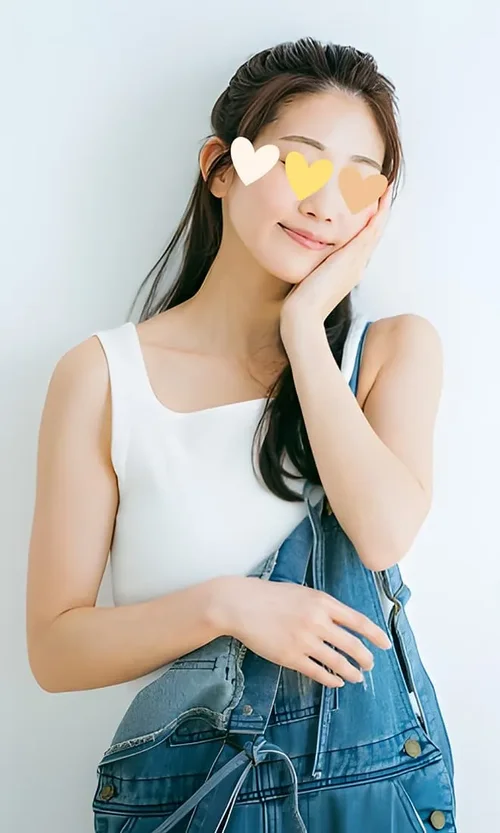 スタンプで顔隠し