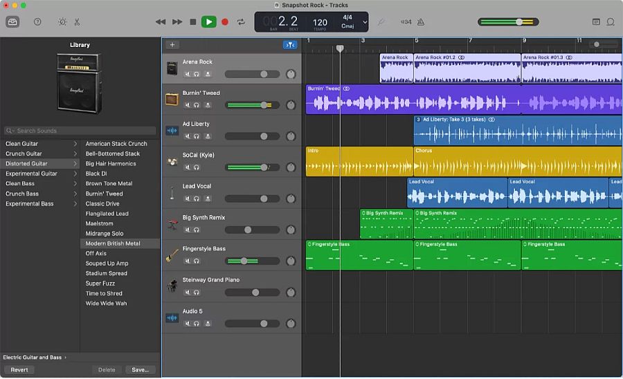 Garage Band Interface