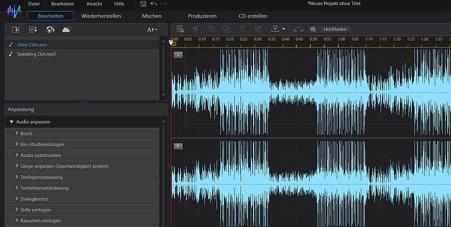 AudioDirector - MP3 importieren