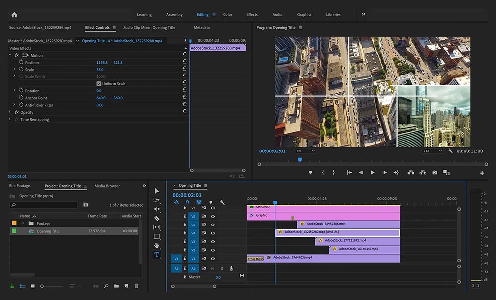 Adobe Premiere Pro Interface