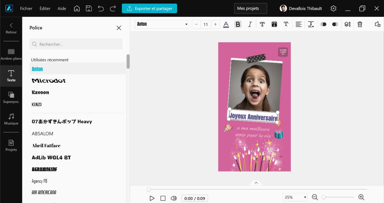 comment creer une carte d'anniversaire virtuelle pour Whatsapp sur PC