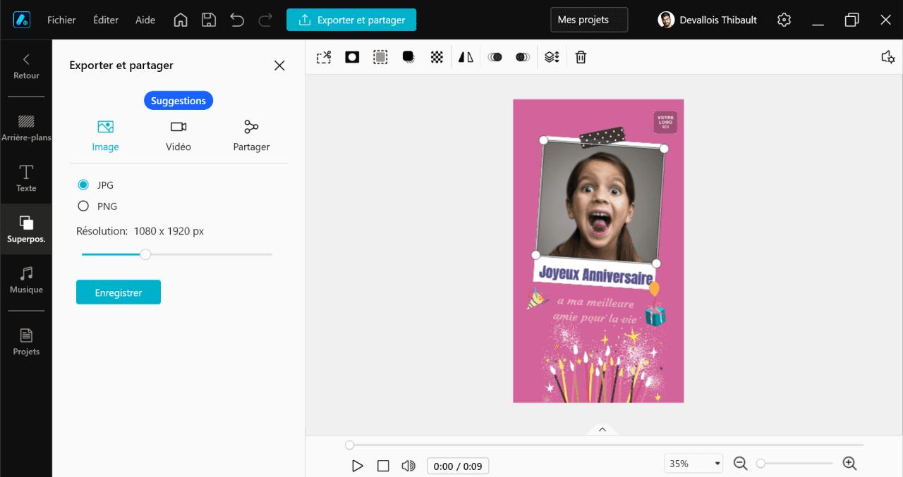 comment creer une carte d'anniversaire virtuelle pour Whatsapp sur PC