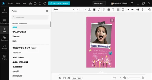 comment creer une carte d'anniversaire virtuelle pour Whatsapp sur PC