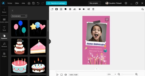comment creer une carte d'anniversaire virtuelle pour Whatsapp sur PC