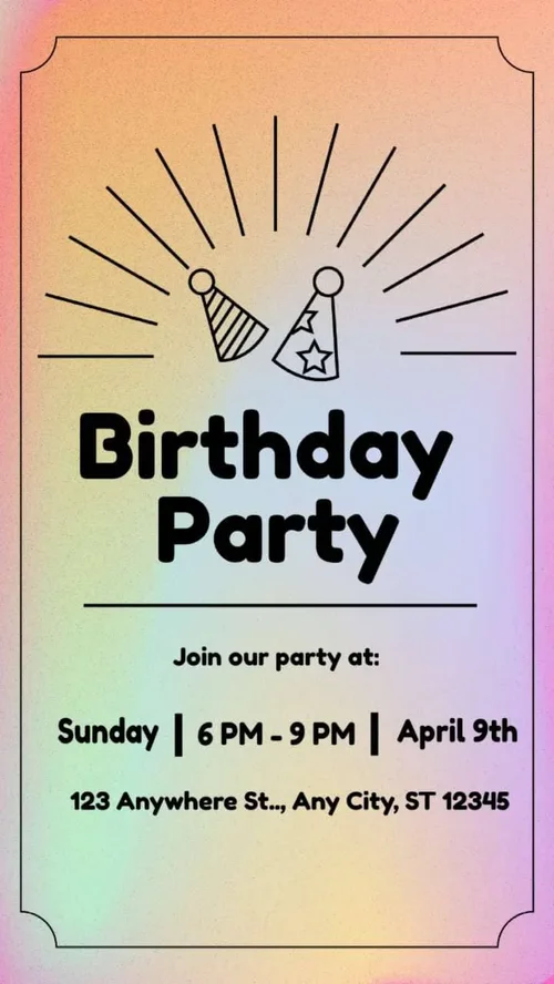 Meilleurs modèles de carte d'invitation anniversaire gratuits