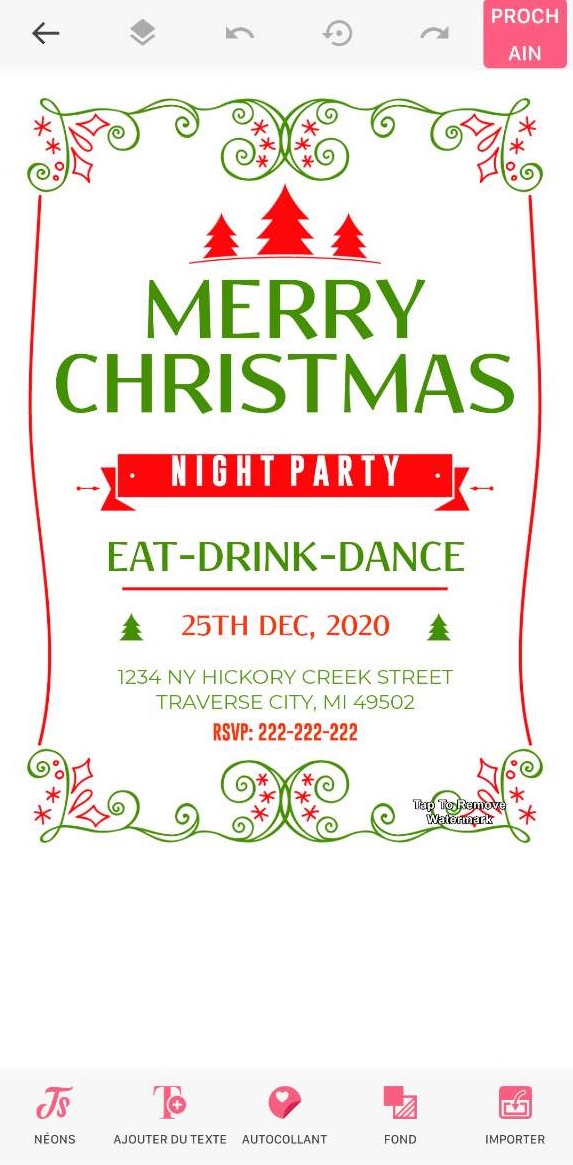 Faire la Carte d'Invitation