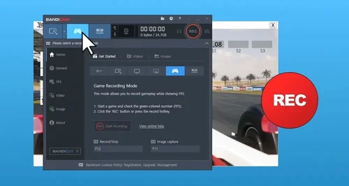 Interfaz de Bandicam 