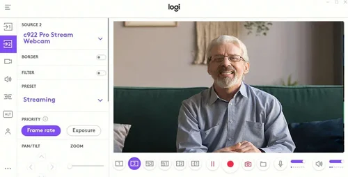 Interfaz de Logitech Capture 