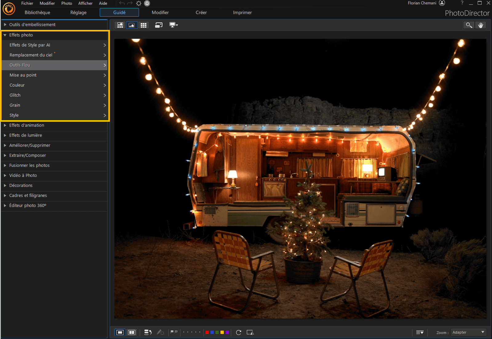 Appliquer un effet Bokeh