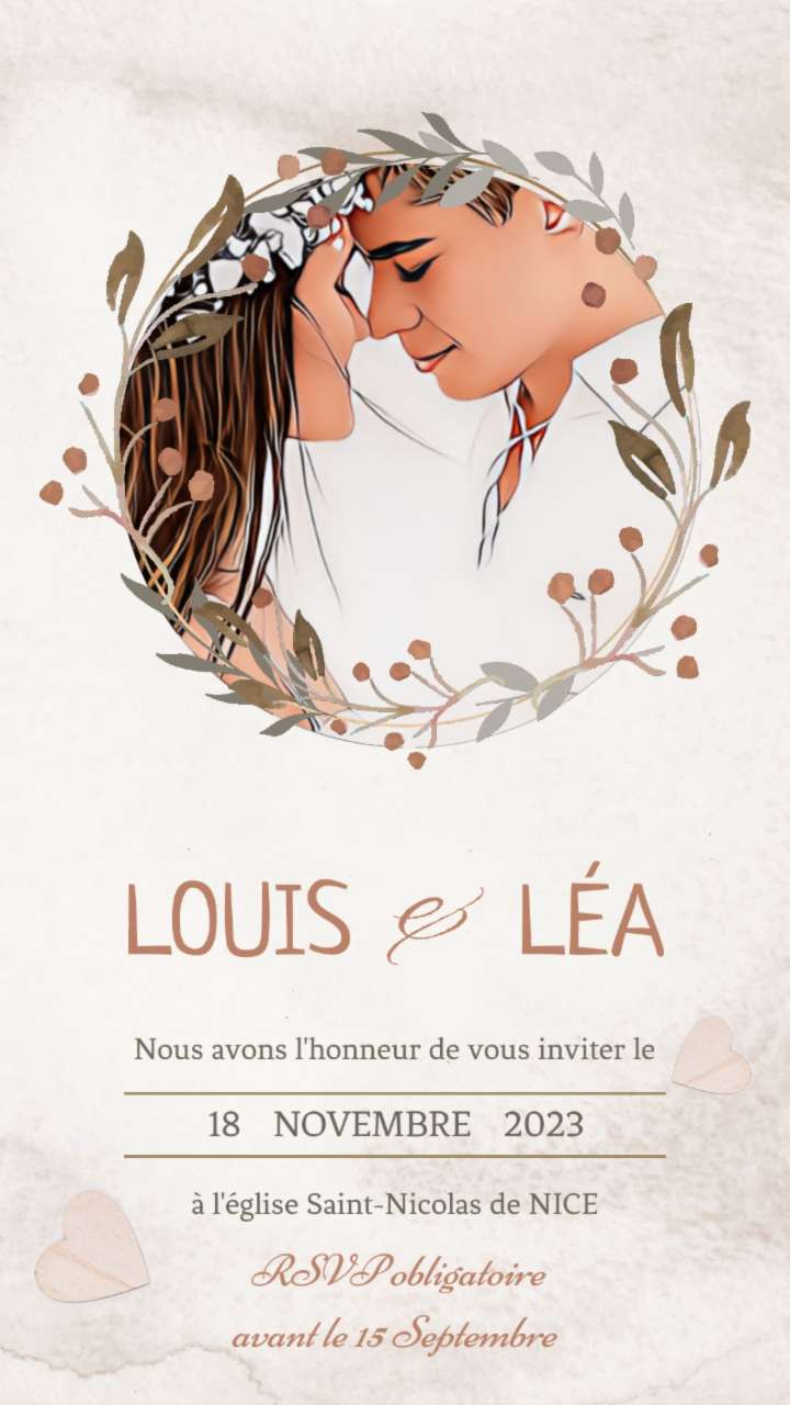 Promeo - resultat final de l'invitation de mariage avec Promeo