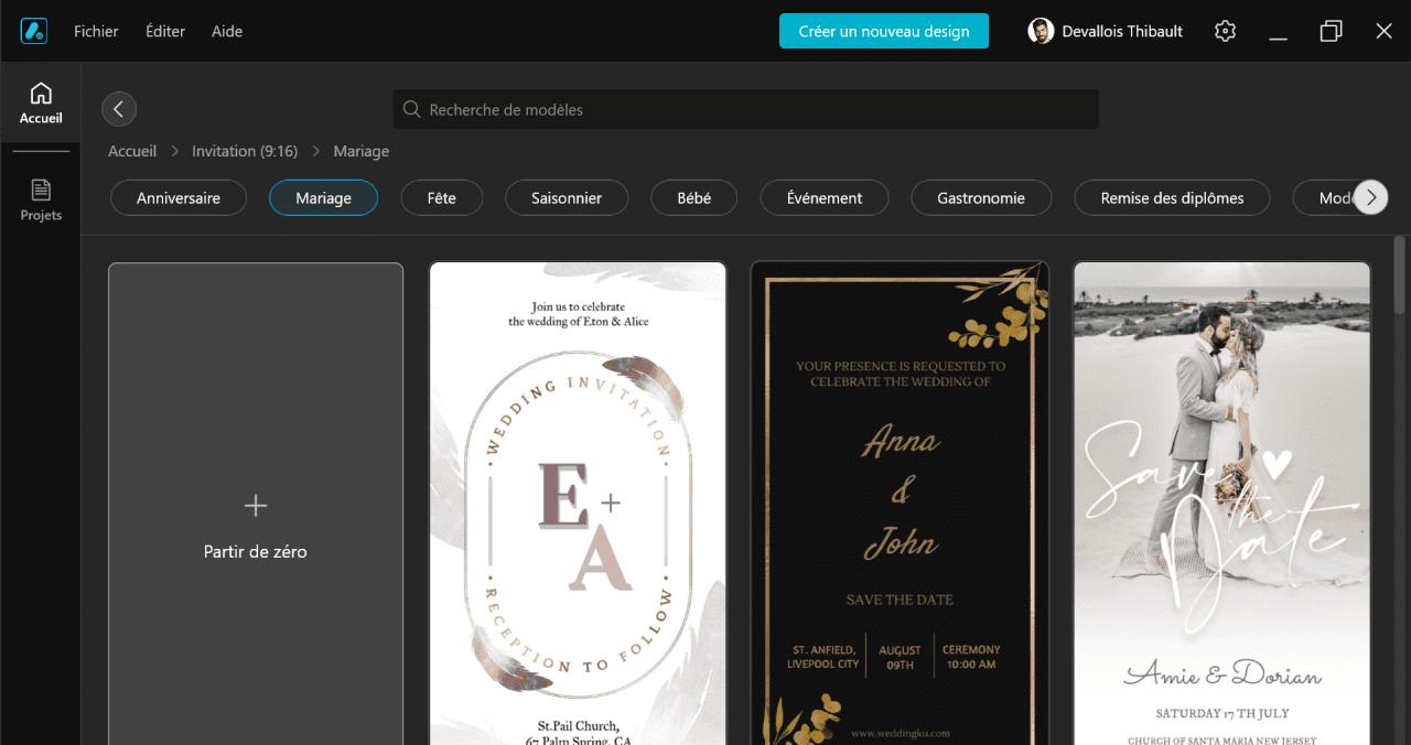 comment creer un faire-part de mariage avec le logiciel Promeo