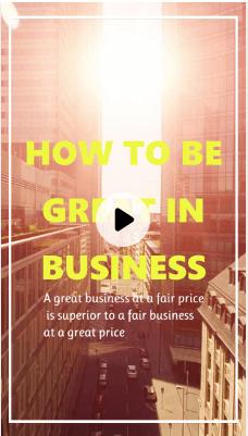Be Great at Business Template - Best for Business Related Ads