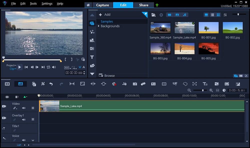 Corel VideoStudio Ultimate Interface