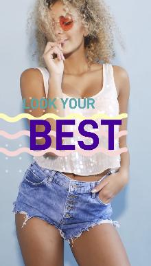 Look Your Best - Mejor plantilla para publicidad sobre artículos o servicios de belleza